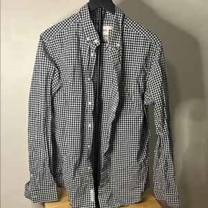 Goodfellow & Co Black and White Checkered Slim Fit Shirt